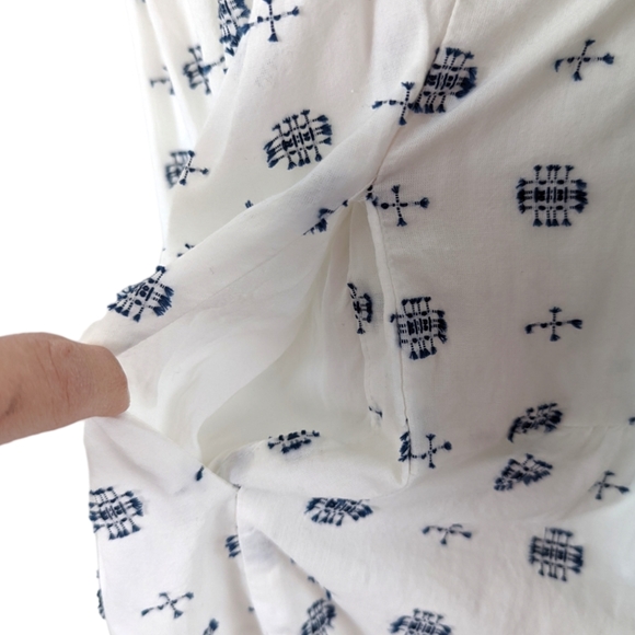 Anthropologie Marcie Cotton Surplice Dress Womens Small White Sundress - Picture 9 of 14